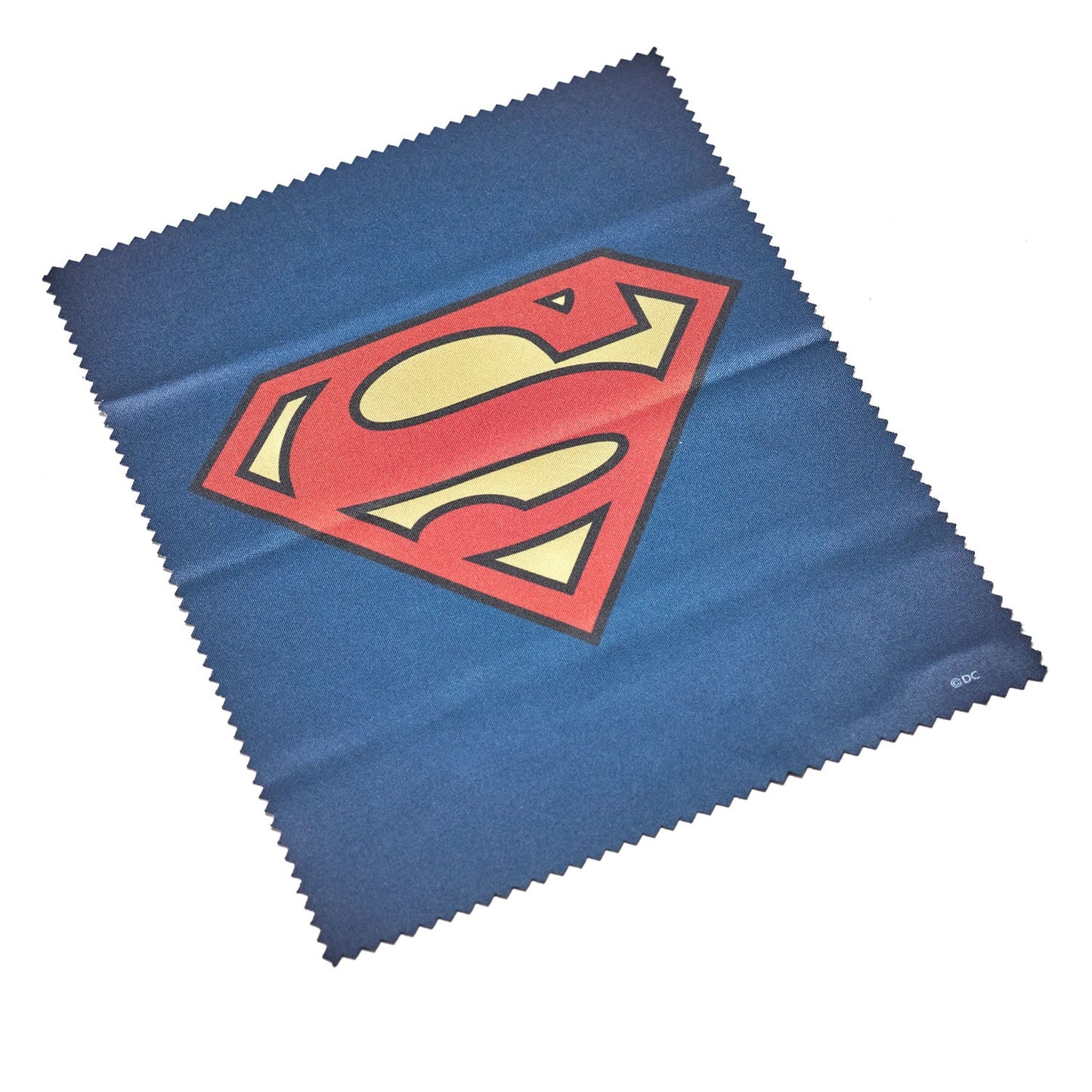 Official Superman eyewear lens cloth by Tom Davies. Keep your glasses clean like a superhero.