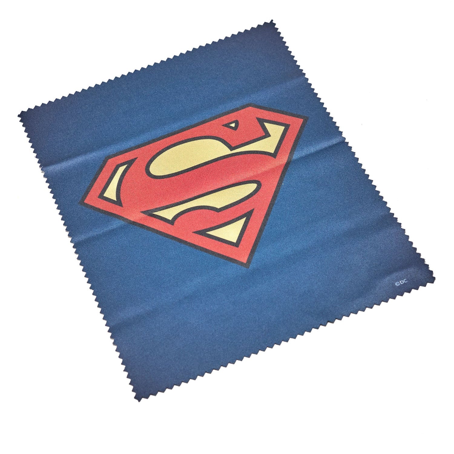 Official Superman eyewear lens cloth by Tom Davies. Keep your glasses clean like a superhero.